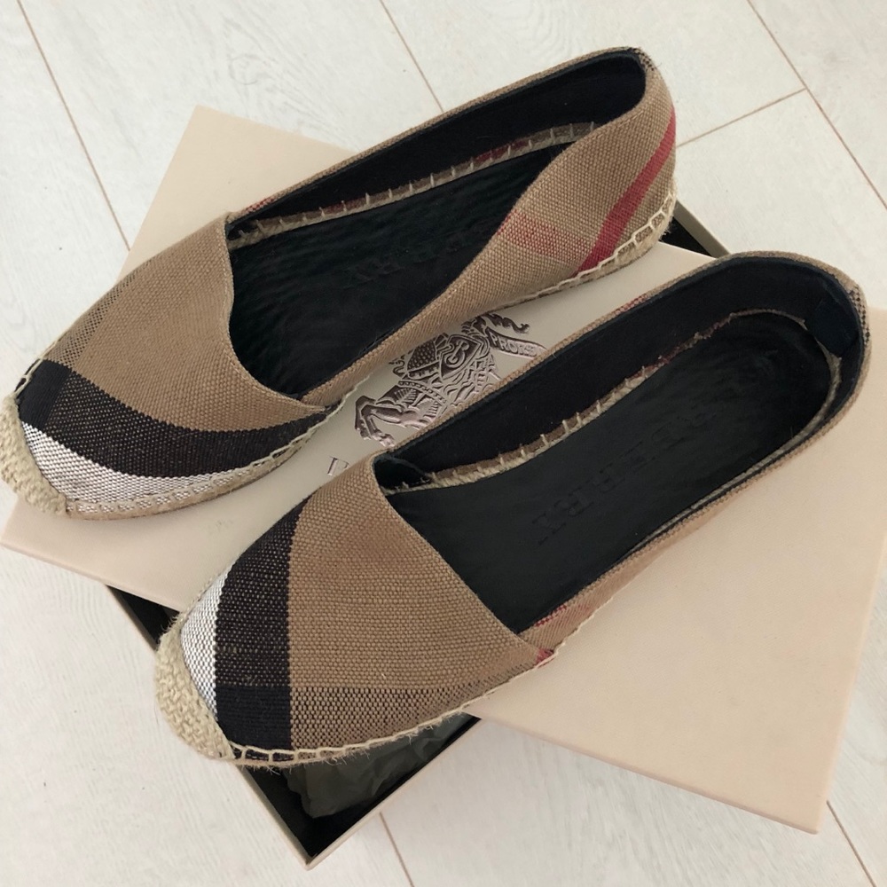BURBERRY Hodgeson check canvas espadrilles - Picture 1 of 8